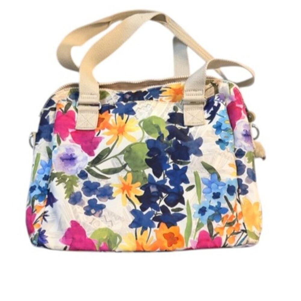 Kipling Felicity Floral Bag Flower Power Crossbody Shoulder Monkey Charm - Picture 5 of 10